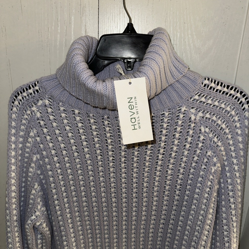 Haven Well Within Sweater Women's SlCable Chunky Knit Turtleneck Size Small NWT